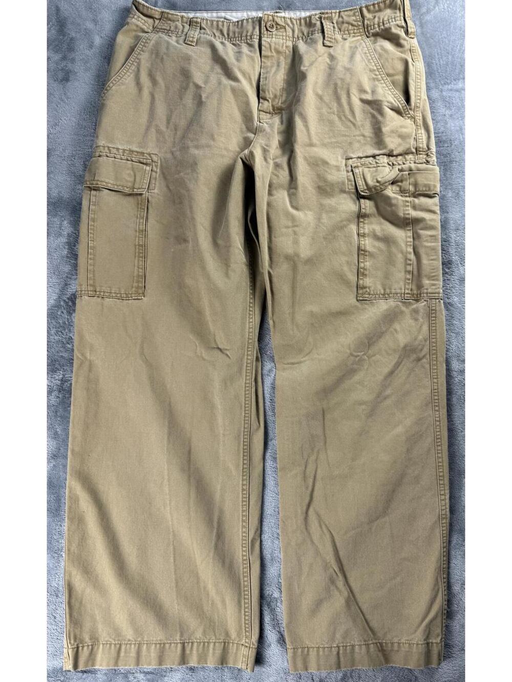 Gap Cargo Pants Mens 38X32 Beige Cotton Regular Fit Straight Leg Pockets